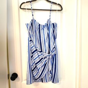 Striped Faux wrap sundress